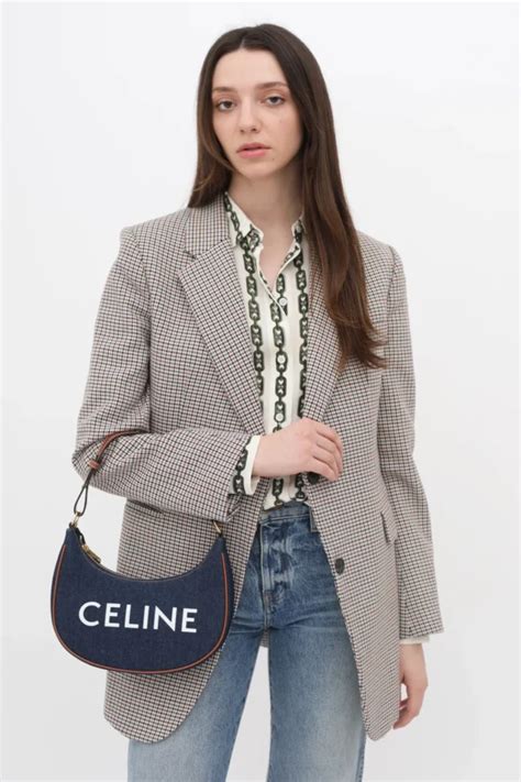 clasp celine|celine denim ava bag.